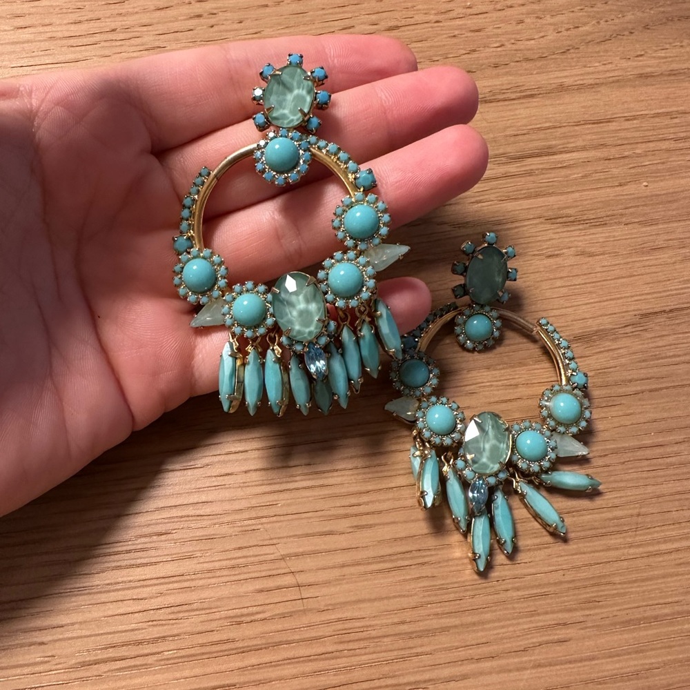 Elizabeth Cole Fiona Earrings in Turquoise